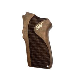 KSD Smith & Wesson 6906 gungrips walnut with bronze logo 1