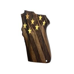 Střenky KSD Smith & Wesson 6906 ořech s bronzovými hvězdami