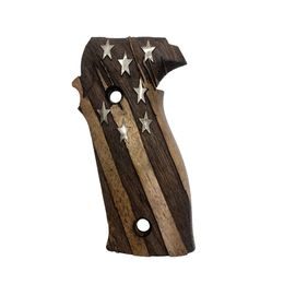 KSD Sig Sauer P226 gungrips walnut with silver stars motif