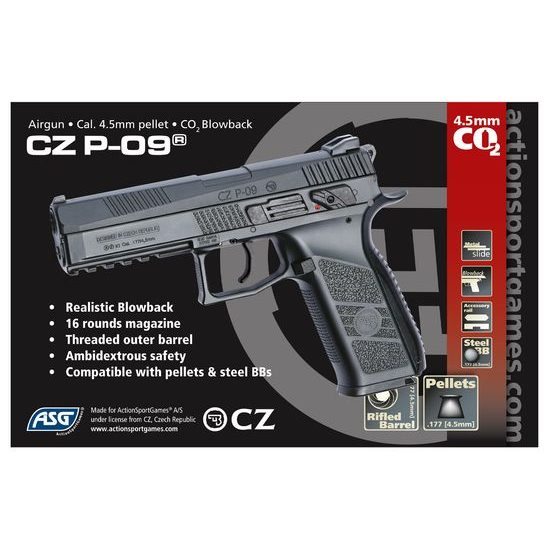 Vzduchová pistole CZ-75 P-09 Duty Blow Back 4,5mm