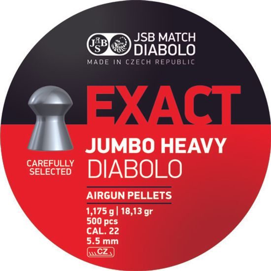 JSB Exact Jumbo Heavy 5,52mm airgun pellets, 500pcs