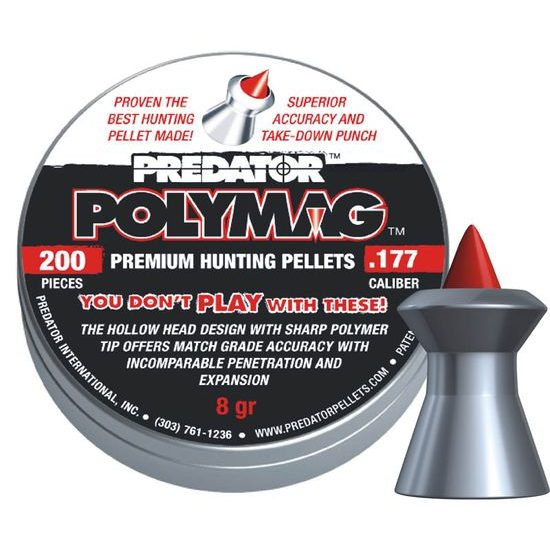 Predator PolyMag 4,5mm airgun pellets, 200pcs