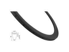 Ráfek Force silniční galuskový KARBON 50mm, 20děr - Ráfek Force silniční galuskový KARBON 50mm, 20děr