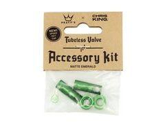 Ventilková sada PEATY'S X CHRIS KING (MK2) TUBELESS VALVES ACCESSORY KIT - emerald/zelená - Ventilková sada PEATY'S X CHRIS KING (MK2) TUBELESS VALVES ACCESSORY KIT - emerald/zelená