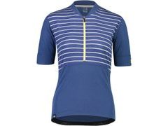 Dámské triko Mons Royale merino CADENCE HALF ZIP ink stripe - Dámské triko Mons Royale merino CADENCE HALF ZIP ink stripe