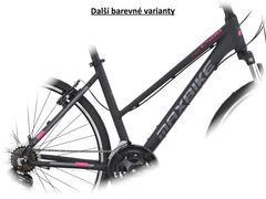 Dámské crossové kolo Maxbike Aras Lady 28" - Matně Černá / Růžová - Dámské crossové kolo Maxbike Aras Lady 28" - Matně Černá / Růžová
