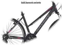 Dámské crossové kolo Maxbike Aras Lady 28" - Matně Černá / Růžová 