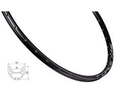 ráfek FORCE XC BASIC DISC 622x19, 32děr, černý - ráfek FORCE XC BASIC DISC 622x19, 32děr, černý