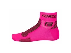 Ponožky FORCE 1, růžovo - černé L-XL/42-47 