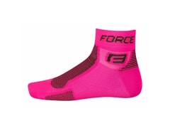 Ponožky FORCE 1, růžovo - černé L-XL/42-47 - Ponožky FORCE 1, růžovo - černé L-XL/42-47