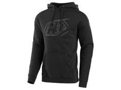 Mikina Troy Lee Designs CROPPED BADGE BLACK / REFLECTIVE - Mikina Troy Lee Designs CROPPED BADGE BLACK / REFLECTIVE