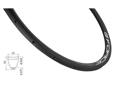 Ráfek Force KARBON silniční, galuskový 33mm, 24děr - Ráfek Force KARBON silniční, galuskový 33mm, 24děr