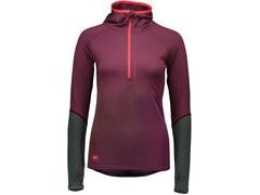 Triko Mons Royale merino CHECKLIST HOOD LS GEO burgundy / forest green - Triko Mons Royale merino CHECKLIST HOOD LS GEO burgundy / forest green