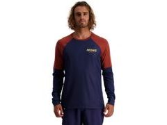 Merino triko Mons Royale TARN FREERIDE LS WIND JERSEY navy / chocolate - Merino triko Mons Royale TARN FREERIDE LS WIND JERSEY navy / chocolate