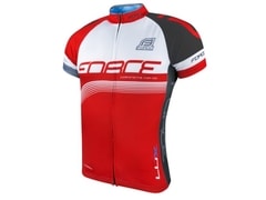 Dres Force LUX krátký rukáv, červeno-černo-bílý - Dres Force LUX krátký rukáv, červeno-černo-bílý