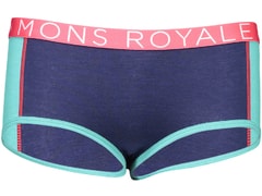 Kalhotky Mons Royale merino SYLVIA BOYLEG PANEL FOLO navy / mint - Kalhotky Mons Royale merino SYLVIA BOYLEG PANEL FOLO navy / mint
