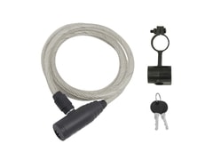 Zámek Force ECO spirálový s držákem 120cm/8mm, čirý - Zámek Force ECO spirálový s držákem 120cm/8mm, čirý