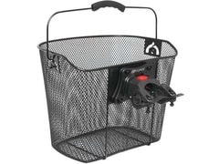 Koš na řídítka Force KLICK 31,8mm, plátěný, černý - Koš na řídítka Force KLICK 31,8mm, plátěný, černý