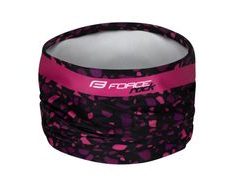 Šátek FORCE ROCK jaro/podzim, černo-růžový UNI - Šátek FORCE ROCK jaro/podzim, černo-růžový UNI