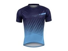 Pánský dres s krátkým rukávem FORCE MTB ANGLE, modrý - Pánský dres s krátkým rukávem FORCE MTB ANGLE, modrý