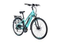 Dámské trekkingové elektrokolo Leader Fox SANDY 28" modro zelená/černá 2019 - Dámské trekkingové elektrokolo Leader Fox SANDY 28" modro zelená/černá 2019