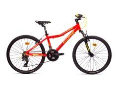 Dětské kolo Core Nipper 24", M-3020 - reflexně červený se žlutou 2021 - Dětské kolo Core Nipper 24", M-3020 - reflexně červený se žlutou 2021