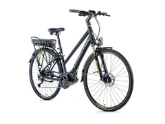 Dámské trekkingové elektrokolo Leader Fox HASUDA 28" černá mat/zelená 2018 - Dámské trekkingové elektrokolo Leader Fox HASUDA 28" černá mat/zelená 2018