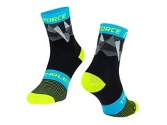 Ponožky Force TRIANGLE, černo - fluo - modré - Ponožky Force TRIANGLE, černo - fluo - modré