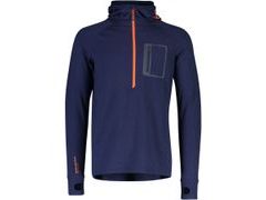 Mikina Mons Royale merino TRAVERSE MIDI HALF ZIP HOOD navy - Mikina Mons Royale merino TRAVERSE MIDI HALF ZIP HOOD navy