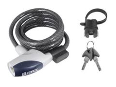 Zámek Force DELUXE spirálový s držákem 60cm/12mm - Zámek Force DELUXE spirálový s držákem 60cm/12mm