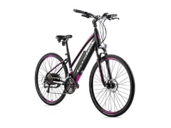 Dámské crossové elektrokolo Leader Fox VENOSA 28" černá mat/fialová 2019 - Dámské crossové elektrokolo Leader Fox VENOSA 28" černá mat/fialová 2019