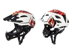 Přilba Cratoni C-Maniac, white-red-black glossy - Přilba Cratoni C-Maniac, white-red-black glossy