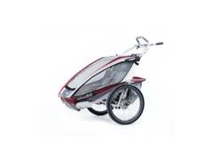 Cyklovozík THULE CTS CX2 BURGUNDY DISC + BIKE odpružený a bržděný vozík za kolo s bočním větráním - Cyklovozík THULE CTS CX2 BURGUNDY DISC + BIKE odpružený a bržděný vozík za kolo s bočním větráním