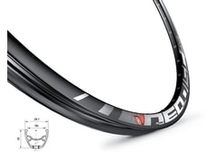Ráfek MACH1 NEO DISC 622x19, 32děr, černý - Ráfek MACH1 NEO DISC 622x19, 32děr, černý
