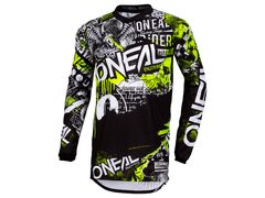 Dětský volný dres O'NEAL ELEMENT YOUTH JERSEY ATTACK BLACK/NEON YELLOW 