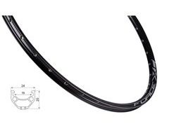 ráfek FORCE XC BASIC DISC 622x19, 36děr, černý - ráfek FORCE XC BASIC DISC 622x19, 36děr, černý