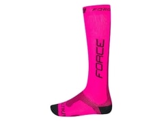 Ponožky FORCE ATHLETIC PRO Kompresní 36-41, růžovo - černé - Ponožky FORCE ATHLETIC PRO Kompresní 36-41, růžovo - černé
