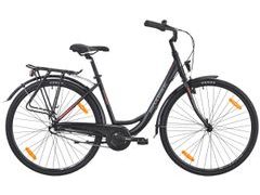 Městské kolo MAXBIKE City ALU Nexus 3 matně černá/červená - Městské kolo MAXBIKE City ALU Nexus 3 matně černá/červená