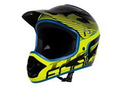 Integrální helma FORCE TIGER downhill, černo-fluo-modrá - Integrální helma FORCE TIGER downhill, černo-fluo-modrá
