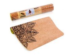 Karimatka Spokey SAVASANA na jógu 4mm korková zelená - Karimatka Spokey SAVASANA na jógu 4mm korková zelená