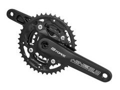 Kliky Force NINE3.2 Al 40/30/22z s osou 175mm, černé - Kliky Force NINE3.2 Al 40/30/22z s osou 175mm, černé