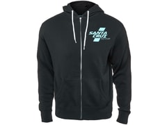 Mikina Santa Cruz PARALLEL ZIP HOODIE, black/teal - Mikina Santa Cruz PARALLEL ZIP HOODIE, black/teal