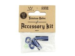 Ventilková sada PEATY'S X CHRIS KING (MK2)TUBELESS VALVES ACCESSORY KIT - navy/tmavě modrá 