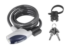 Zámek Force DELUXE spirálový s držákem 180cm/12mm - Zámek Force DELUXE spirálový s držákem 180cm/12mm