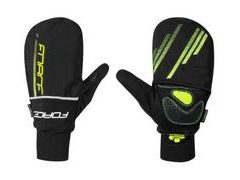 Rukavice cyklo zimní Force COVER, fluo - Rukavice cyklo zimní Force COVER, fluo