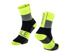 Ponožky FORCE HALE, fluo-černo-šedé - Ponožky FORCE HALE, fluo-černo-šedé