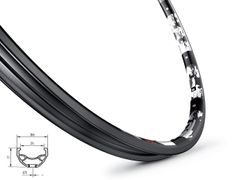 Ráfek MACH1 KARMA DISC 622 x 21, 32 děr, černý - Ráfek MACH1 KARMA DISC 622 x 21, 32 děr, černý