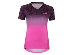 Dámský dres s krátkým rukávem FORCE CITY LADY, růžovo-černý - Dámský dres s krátkým rukávem FORCE CITY LADY, růžovo-černý