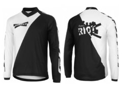 Dres Ghost RIOT dlouhý rukáv black/white/red - Dres Ghost RIOT dlouhý rukáv black/white/red