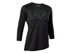 Dámský enduro dres FOX W Flexair 3/4 Jersey-Black - Dámský enduro dres FOX W Flexair 3/4 Jersey-Black